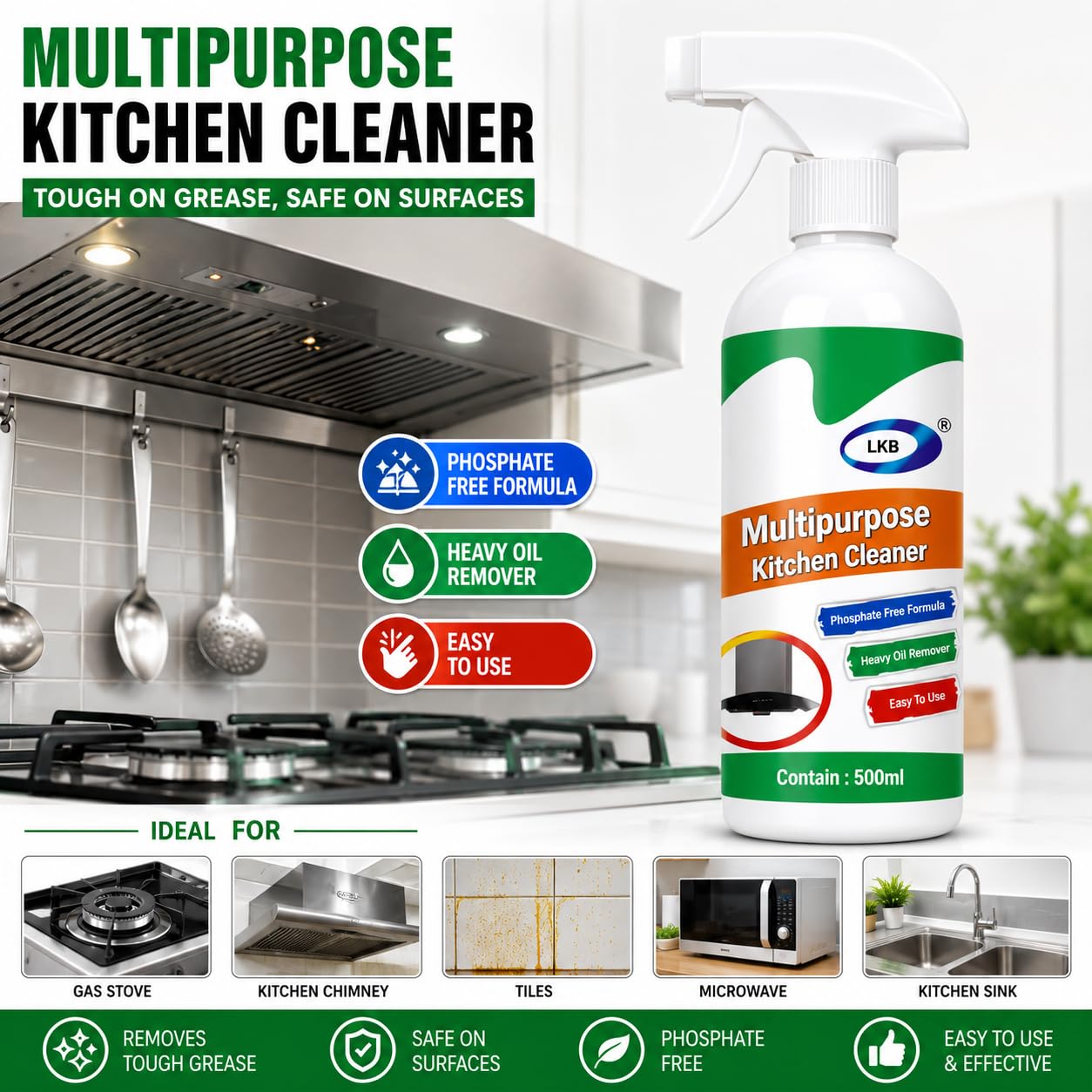 Multipurpose Kitchen Cleaner Spray(500ml)
