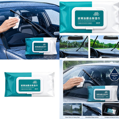 Car Windshield Oil Film Remover Wipes(80 wipes)