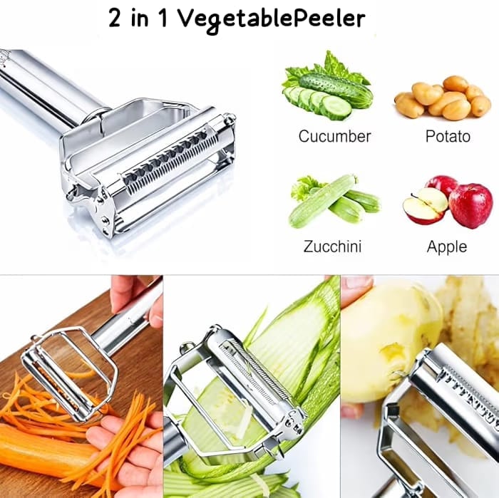 🥕 2-in-1 Stainless Steel Vegetable Peeler
