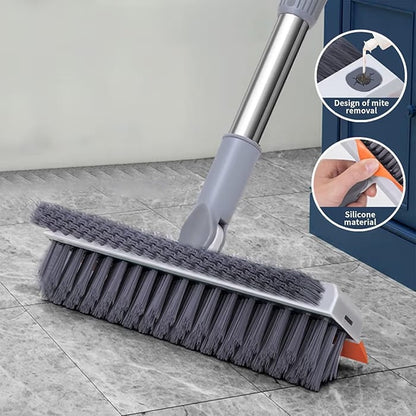 Bathroom Cleaning Brush with Long Handle – Floor Scrubber & Wiper