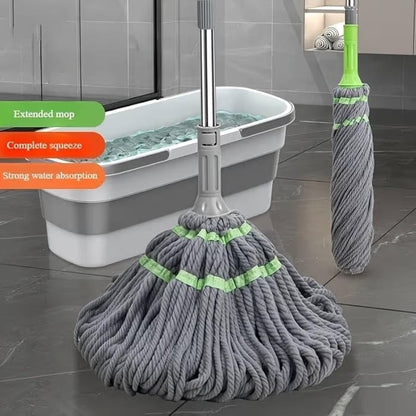 Twist Spin Mop Microfiber Long Handle – 60° Rotating Floor Cleaning Mop