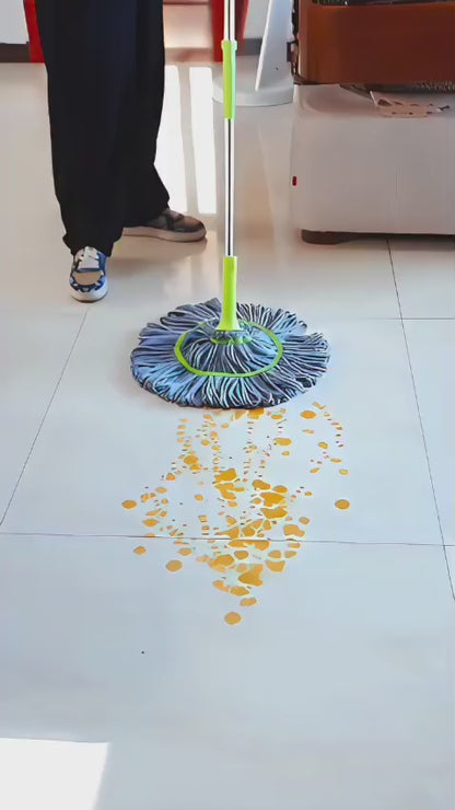 Twist Spin Mop Microfiber Long Handle – 60° Rotating Floor Cleaning Mop